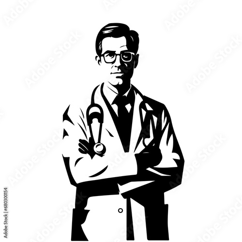 Compassionate Doctor Vector Illustration