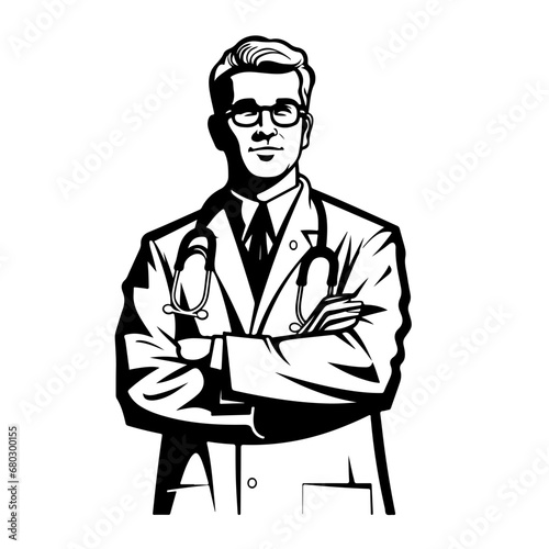 Compassionate Doctor Vector Illustration