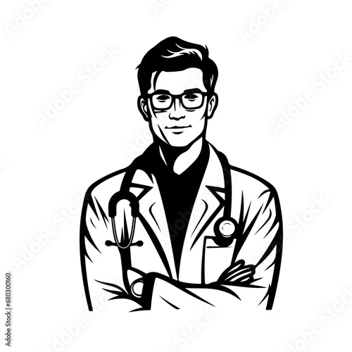 Compassionate Doctor Vector Illustration