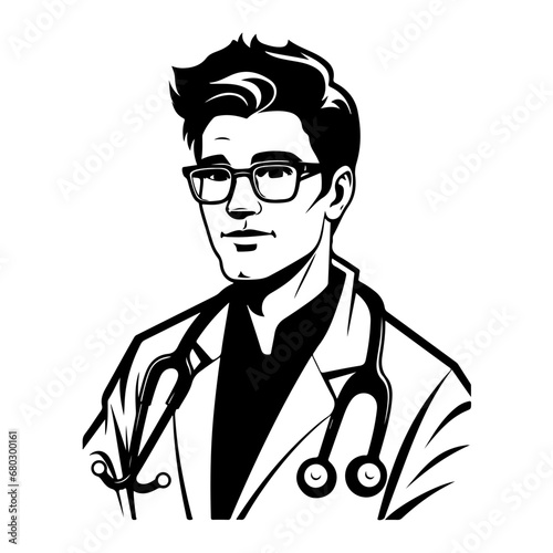 Compassionate Doctor Vector Illustration