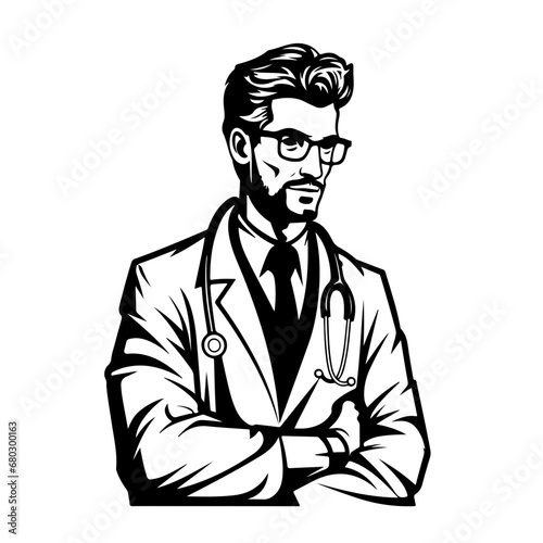 Compassionate Doctor Vector Illustration