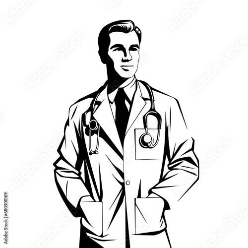 Compassionate Doctor Vector Illustration