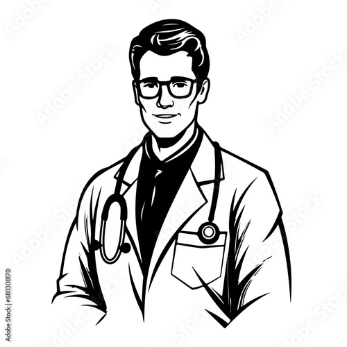 Compassionate Doctor Vector Illustration