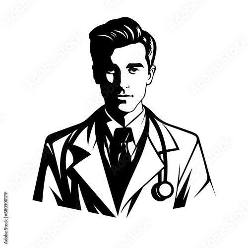 Compassionate Doctor Vector Illustration