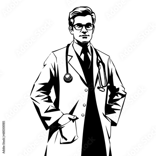 Compassionate Doctor Vector Illustration