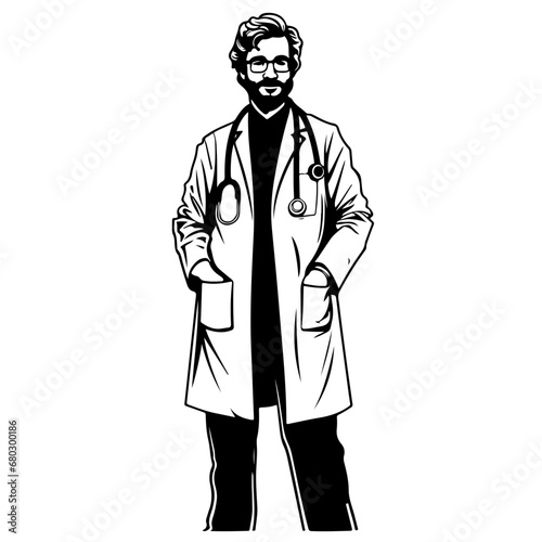 Compassionate Doctor Vector Illustration