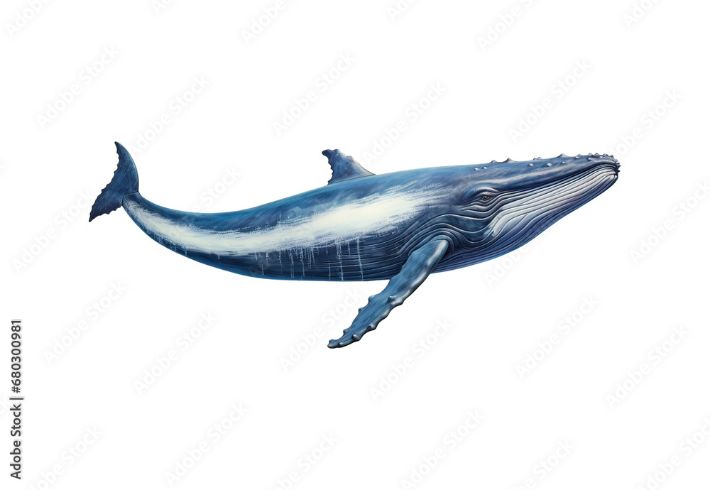 Fototapeta premium Whale_full_body._No_shadows_highest_details