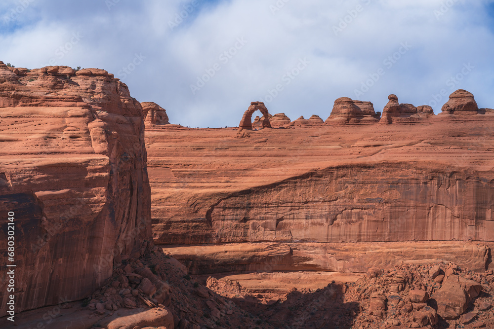 upper delicate arch viewpoint in arches national park, utah, usa upper delicate arch viewpoint in arches national park, utah, usa