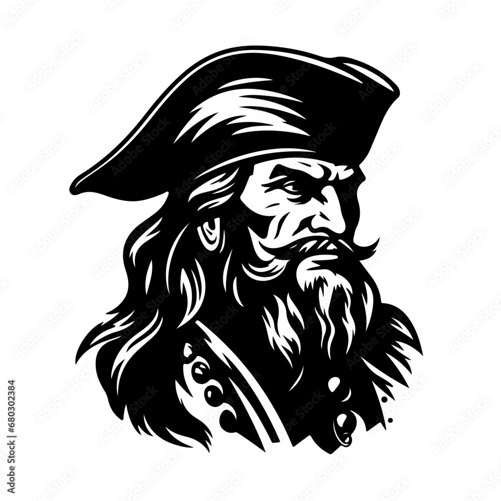 Daring Pirate Adventure Vector Illustration Daring Pirate Adventure Vector Illustration