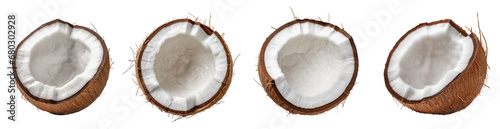 Coconut isolated on a transparent background