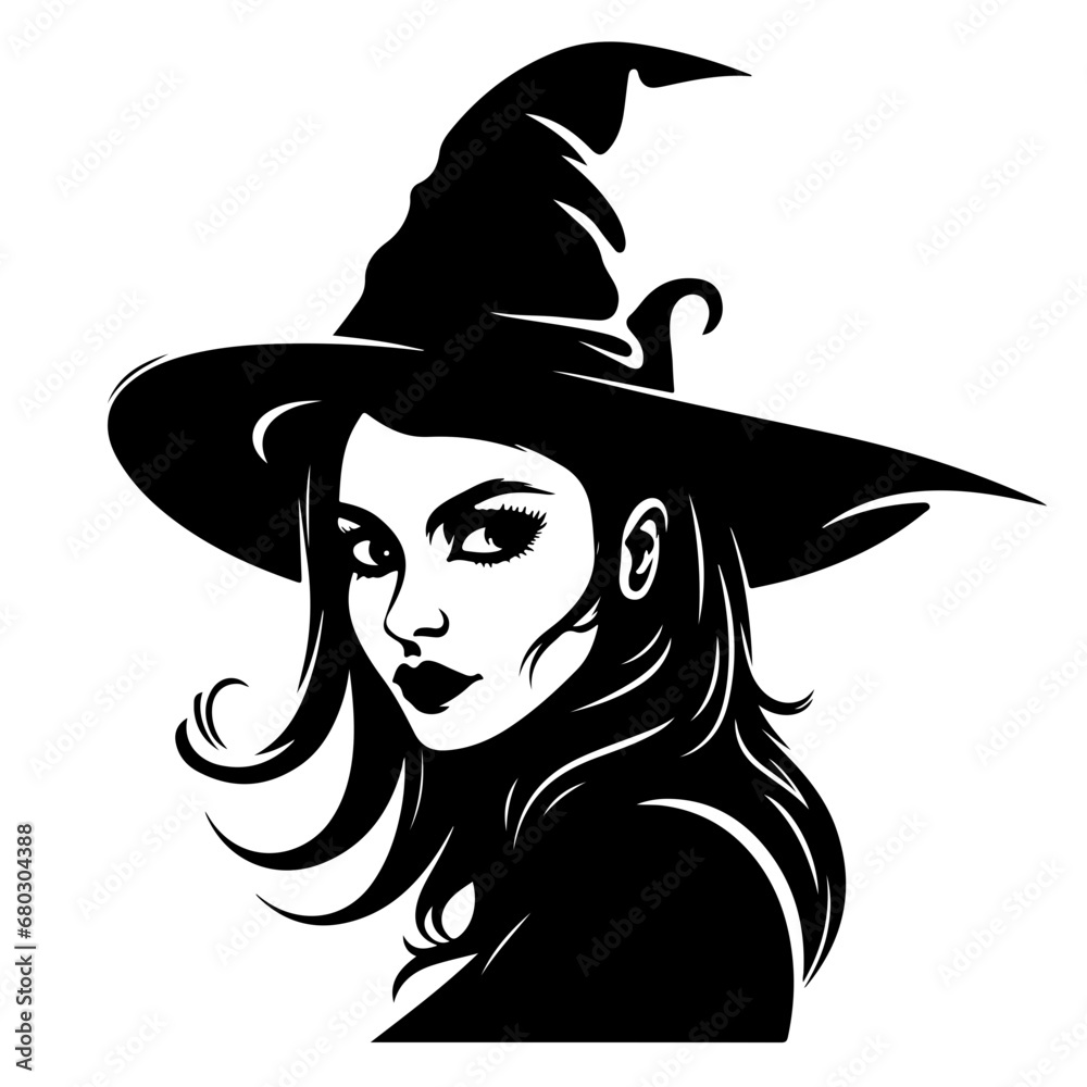 Mysterious Witch Vector Illustration Mysterious Witch Vector Illustration