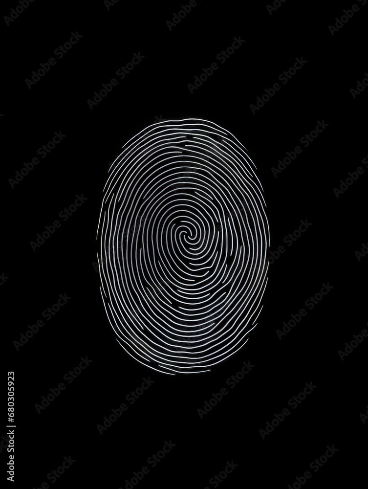 Fingerprint vector icon. Fingerprint icon isolated on black background Fingerprint vector icon. Fingerprint icon isolated on black background