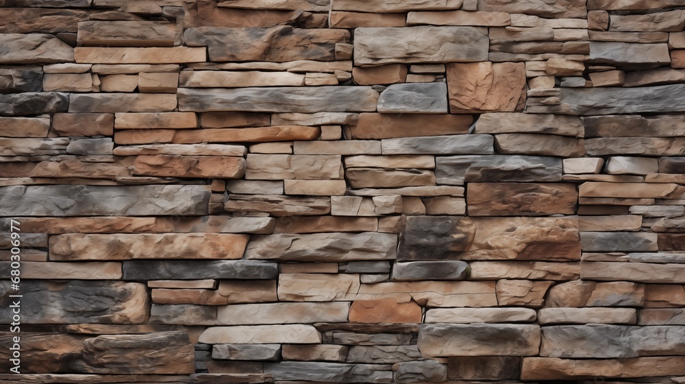 Obraz premium Rough and rugged stone wall texture with natural variations