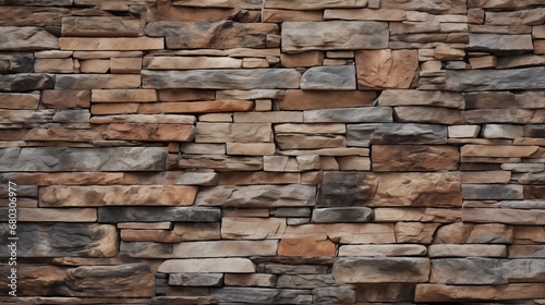 Rough and rugged stone wall texture with natural variations