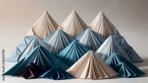 Origami papier de masse et l'art d'organiser les couleurs