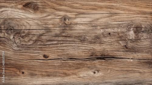 Rough, weathered barn wood with knots and grain patterns photo