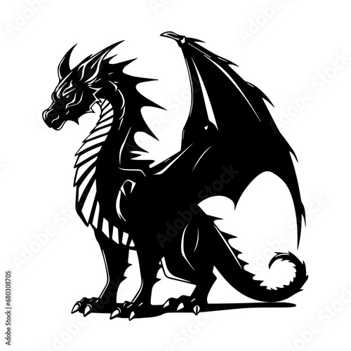 Mystical Dragon Vector Illustration