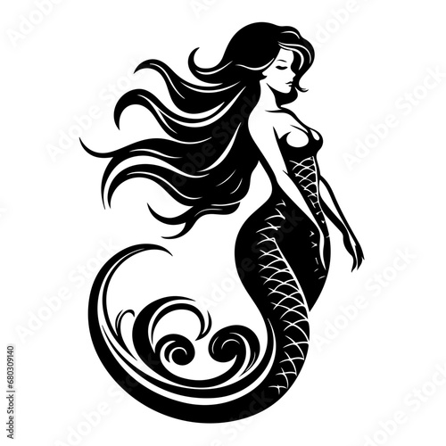 Ethereal Mermaid Vector Illustration