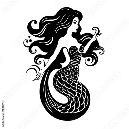 Ethereal Mermaid Vector Illustration