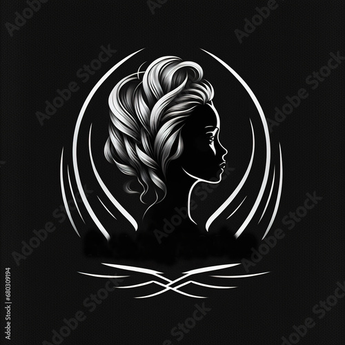 Chic Mane Design: Sophisticated Hair Studio Emblem