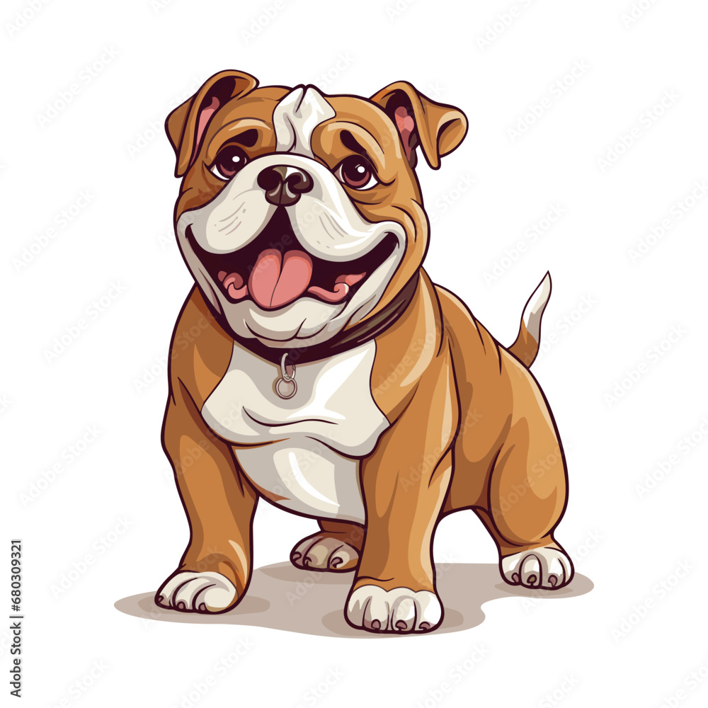 Cute Bulldog Vector Illustration Cute Bulldog Vector Illustration