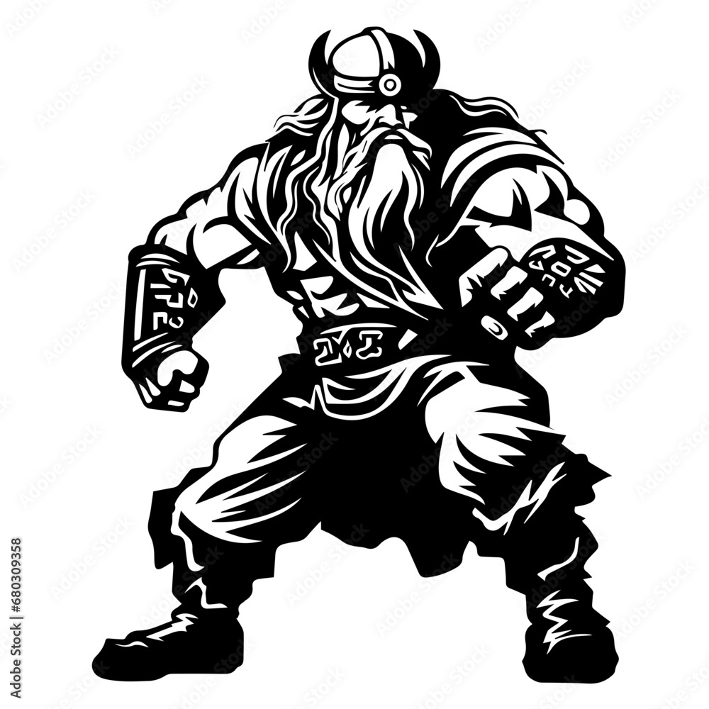 Fearless Viking Warrior Vector Illustration Fearless Viking Warrior Vector Illustration