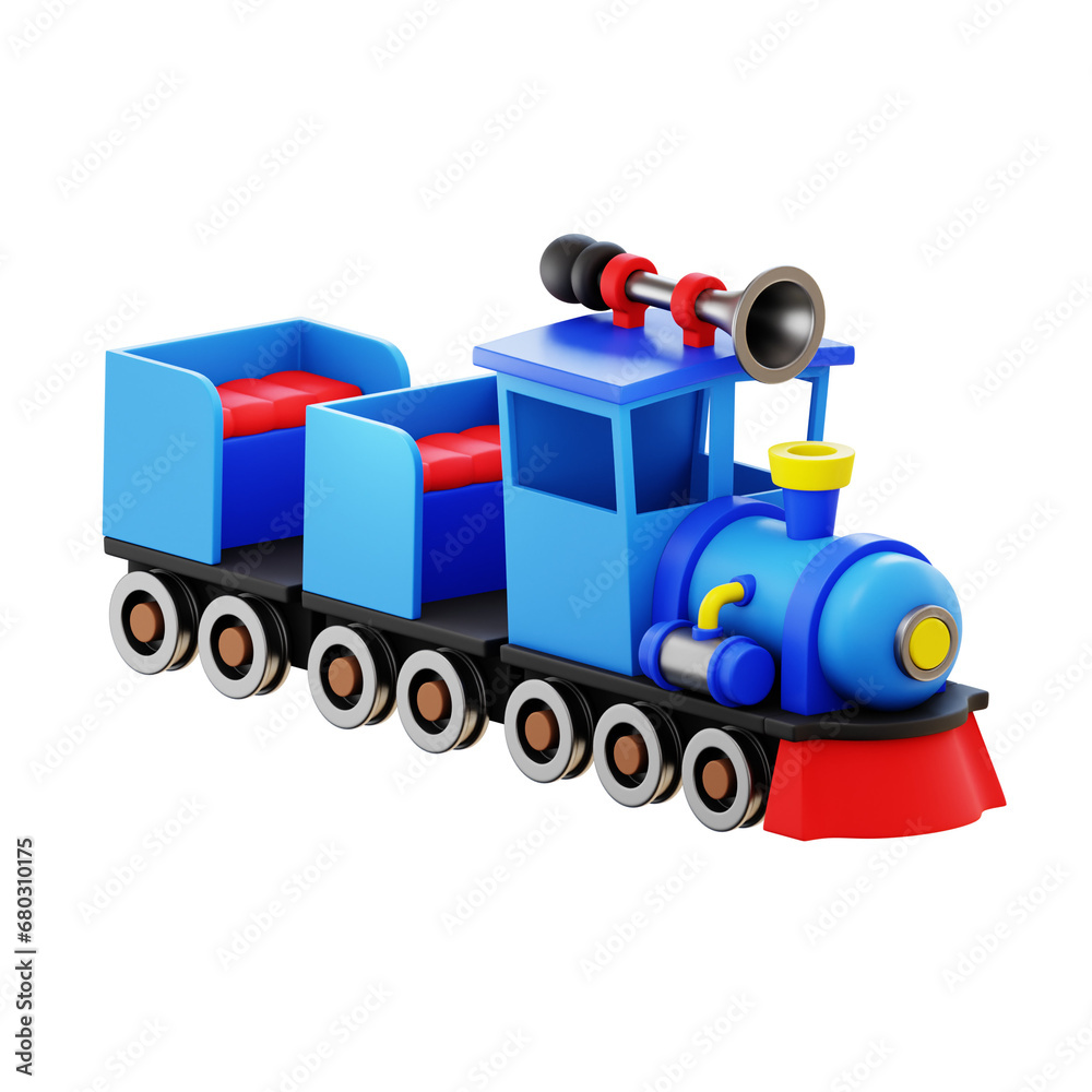 Mini Train Kids Playground 3D Illustration Mini Train Kids Playground 3D Illustration