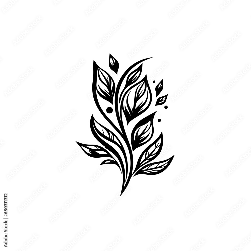 Boho Chic Flower Vector Illustration