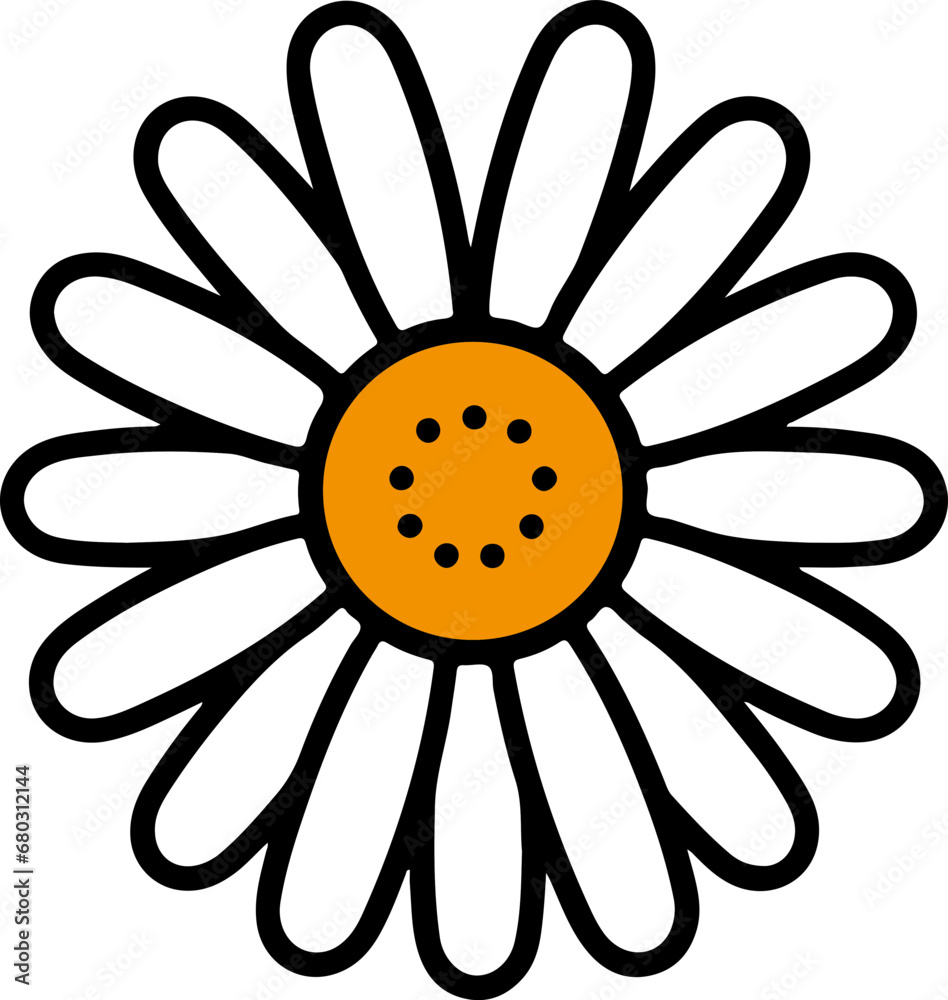 Delicate Daisy Flower Vector Illustration Delicate Daisy Flower Vector Illustration