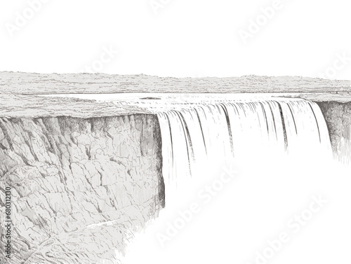 A Waterfall With A Cliff - victoria falls