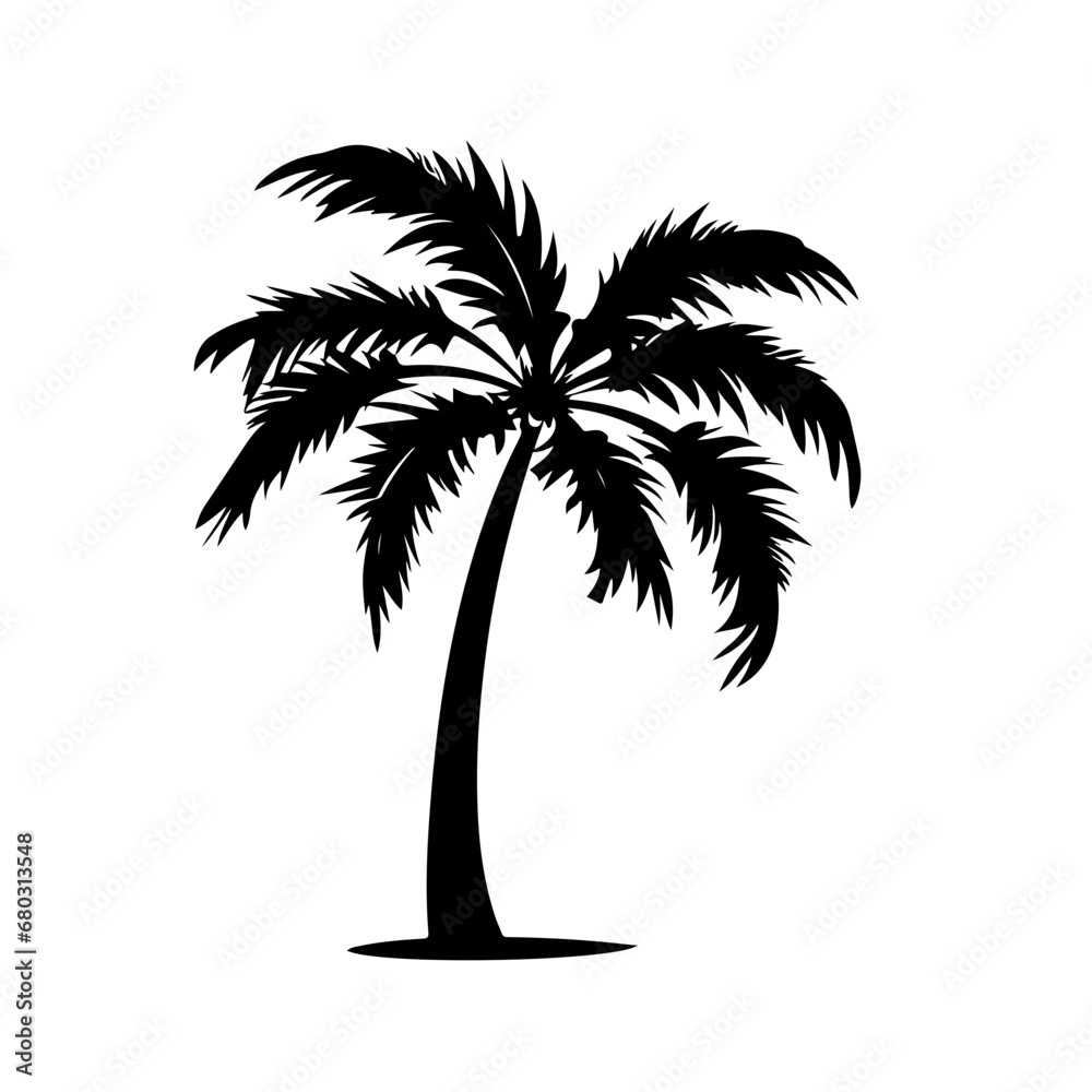 Tropical Palm Tree Vector Illustration