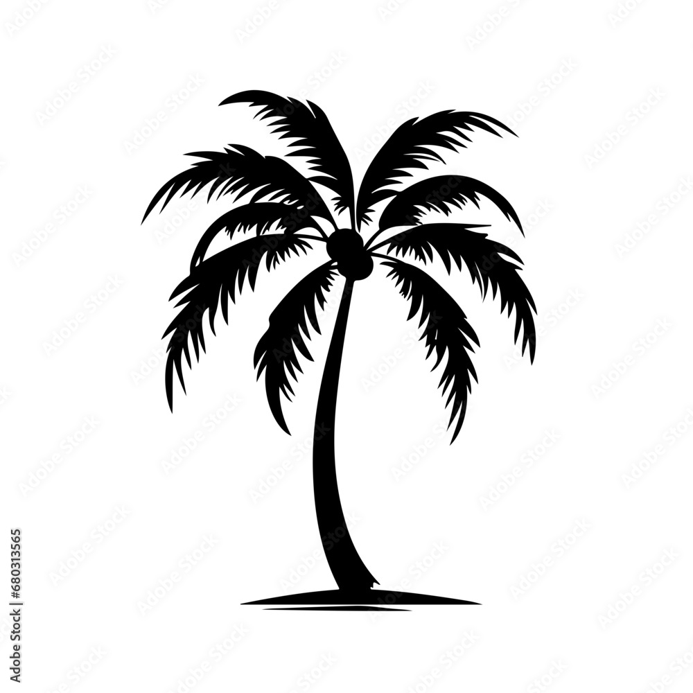 Tropical Palm Tree Vector Illustration Tropical Palm Tree Vector Illustration