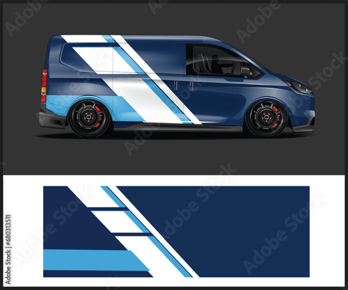Vehicle wrap design vector Graphic abstract stripe racing background kit designs for wrap race car  rally  and adventures