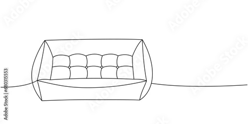 Cushion pillow sleep, pet bed one line continuous drawing. Animals accessories, pet toy supplies continuous one line illustration.