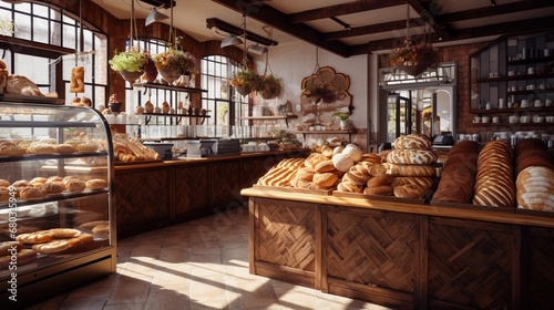 The interior of an old bakery with traditional pastries