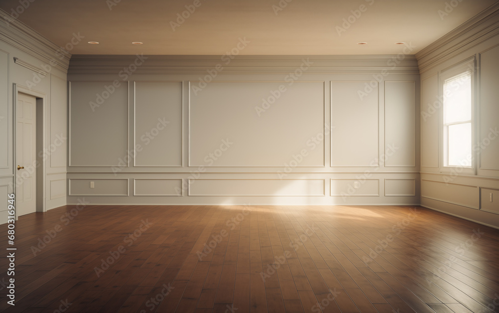Empty room with wooden floor