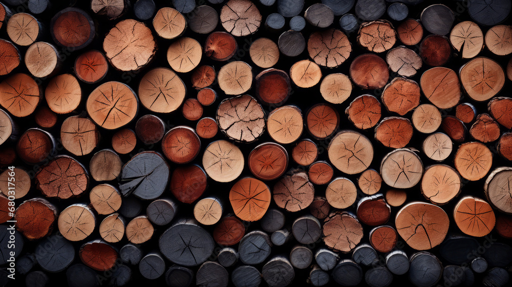 Stacked Wood Logs Background Stacked Wood Logs Background