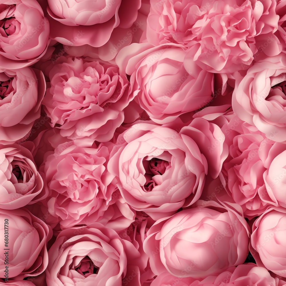 Vibrant and exquisite peony flower blossoms in full bloom as seen from a captivating top view Vibrant and exquisite peony flower blossoms in full bloom as seen from a captivating top view