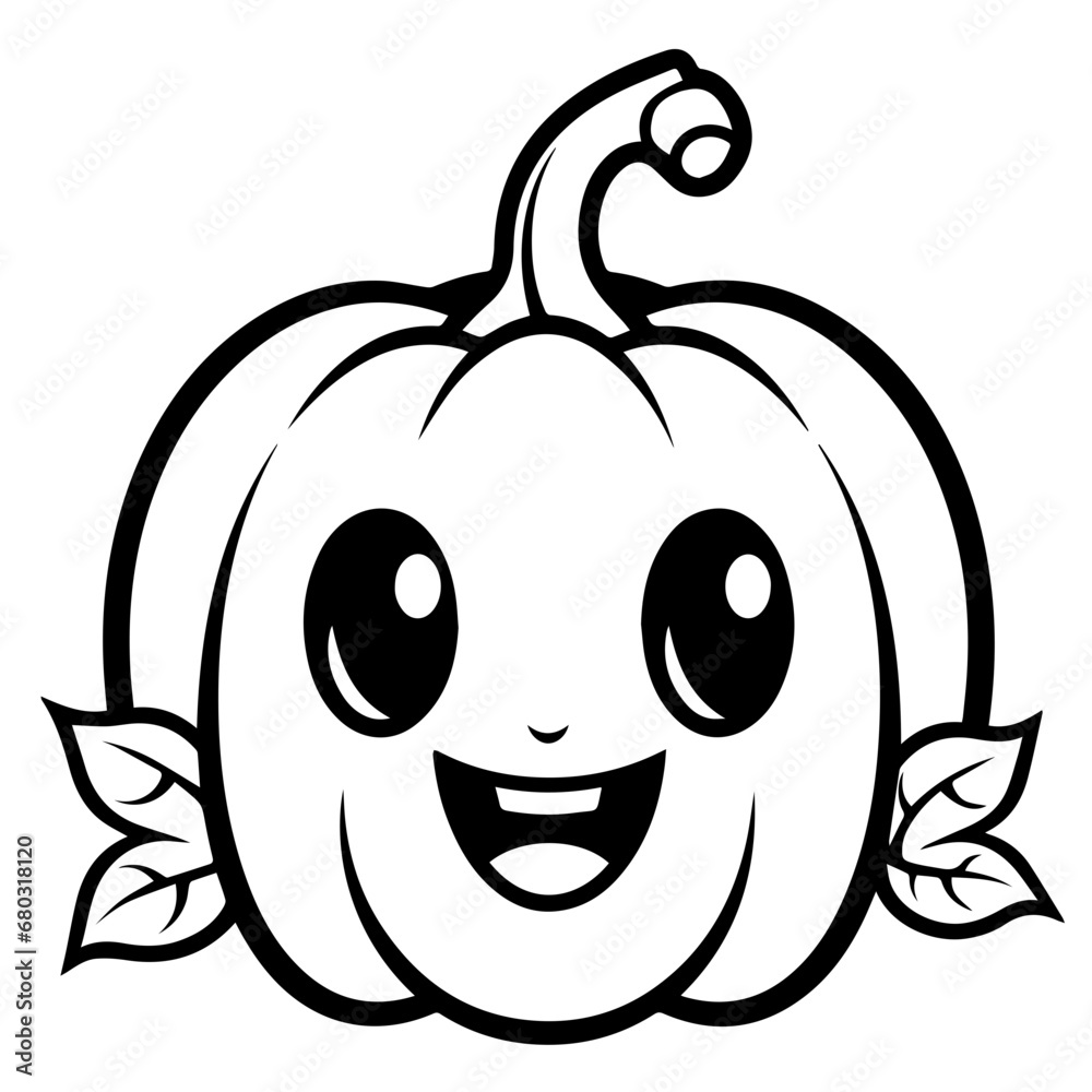 Playful Halloween Pumpkin Vector Illustration Playful Halloween Pumpkin Vector Illustration