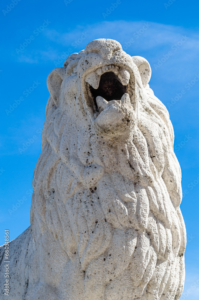 Lion statue in Leon, Spain