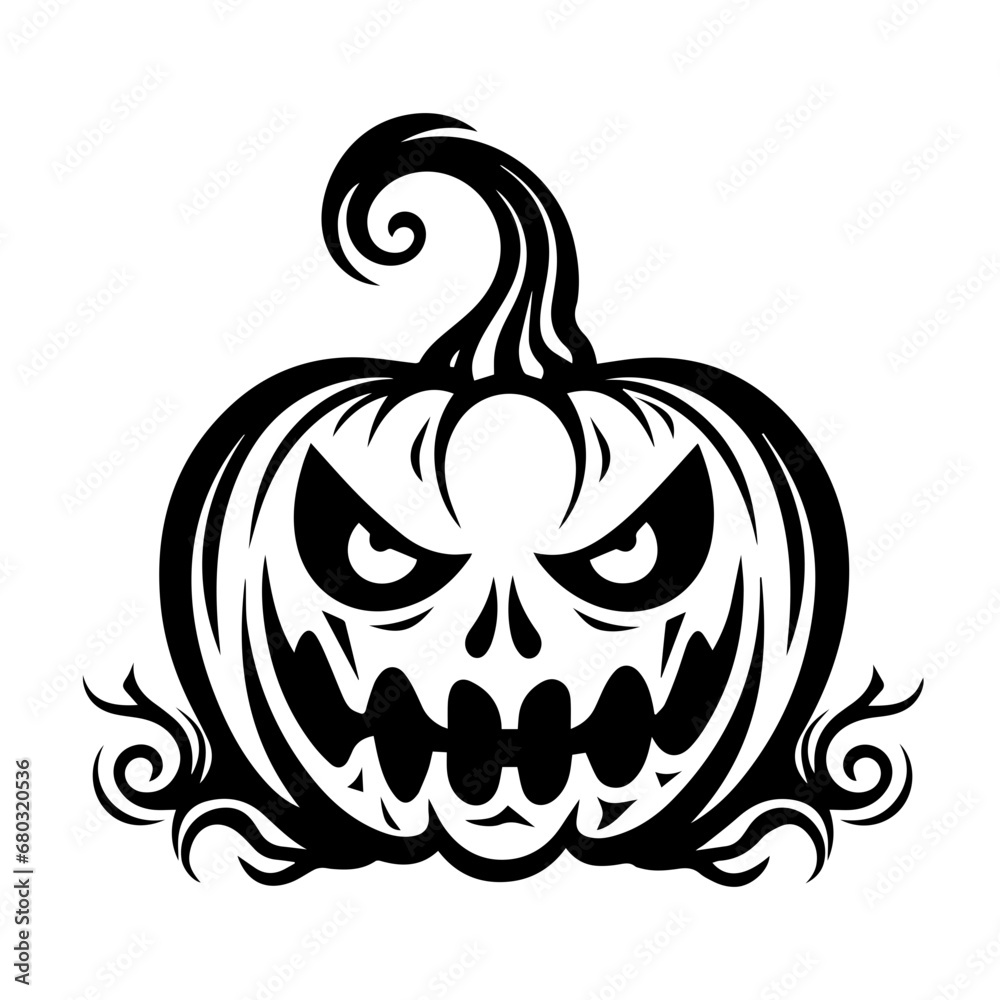 Whimsical Halloween Pumpkin Vector Illustration Whimsical Halloween Pumpkin Vector Illustration