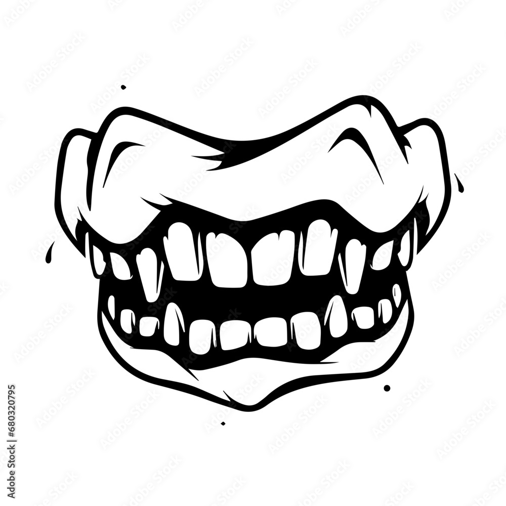 Spooky Halloween Teeth Vector Illustration Spooky Halloween Teeth Vector Illustration