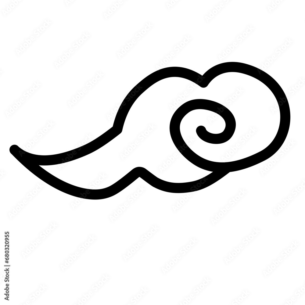 oriental cloud outline oriental cloud outline