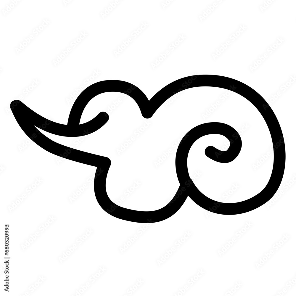 oriental cloud outline oriental cloud outline