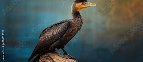 In the heart of natures wilderness, a brown cormorant stands tall, its portrait a testimony of untamed beauty, a symbol of wild animal life. #Wildlife photo