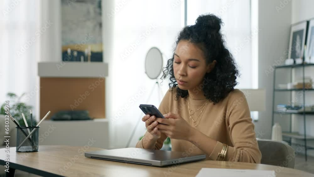 Upset young diverse model receive unpleasant email from work ...