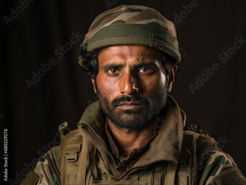 A war poet uses his words to express the raw emotions and personal experiences of conflict.