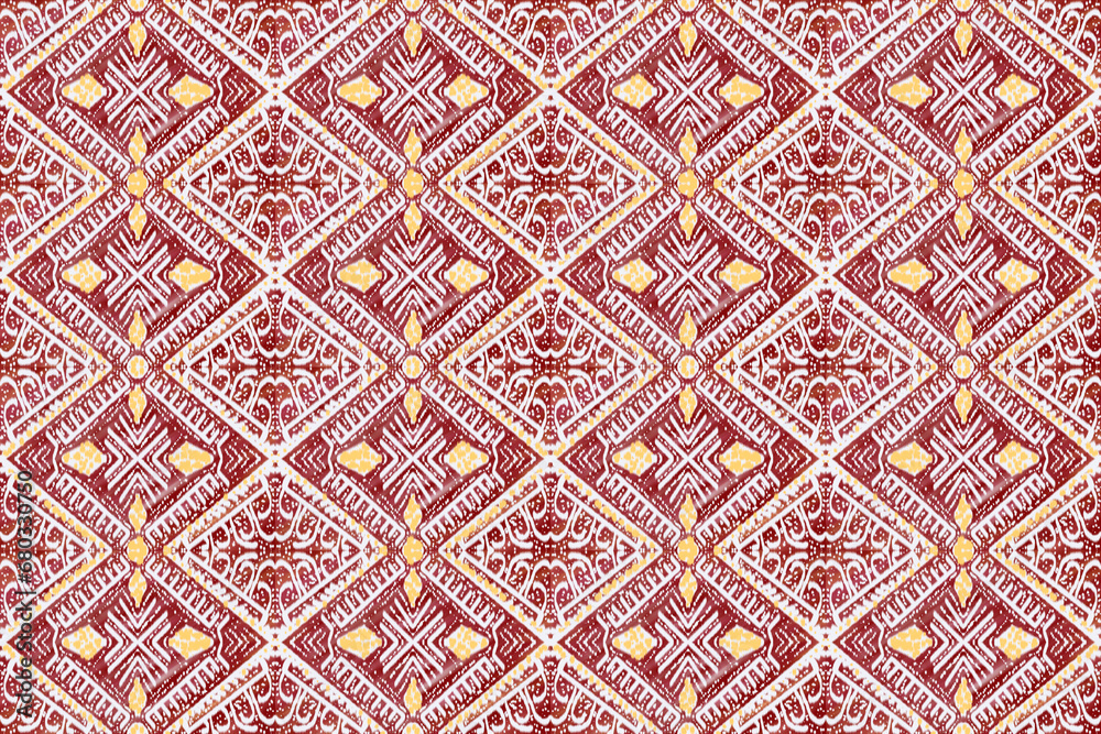 Seamless abstract painting Ikat pattern digital Traditional Geom