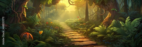 a pathway in the jungle, generative AI © VALUEINVESTOR