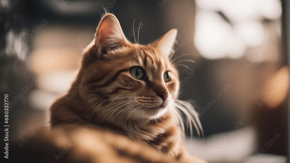 cute happy cat AI generated illustration cute happy cat AI generated illustration